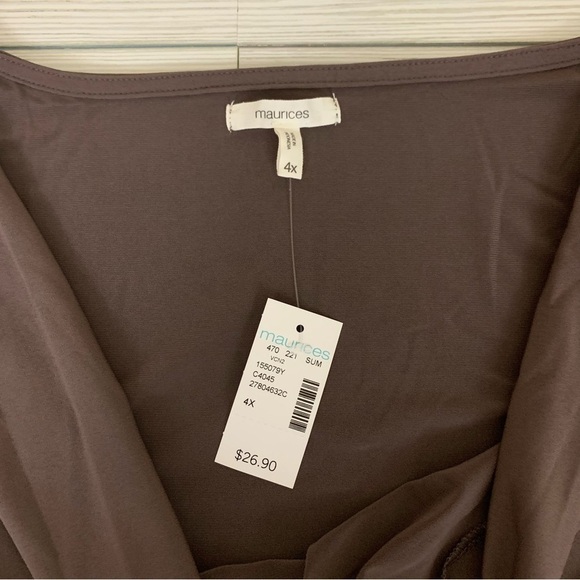 MAURICES Plus Size NWT Cowl Neck Tank Top in Purple/Brown Size 4X - Picture 5 of 6